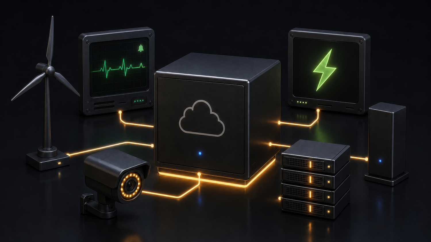 Image of differende endpoints connecting with a central cloud server